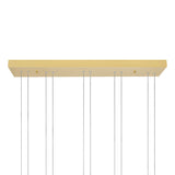 Hoops Integrated LED 44in 5 Ring Satin Gold Chandelier
