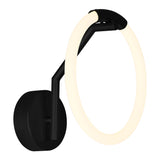 Hoops Integrated LED 10in Black Wall Sconce