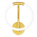 Hoops Integrated LED 10in Satin Gold Wall Sconce
