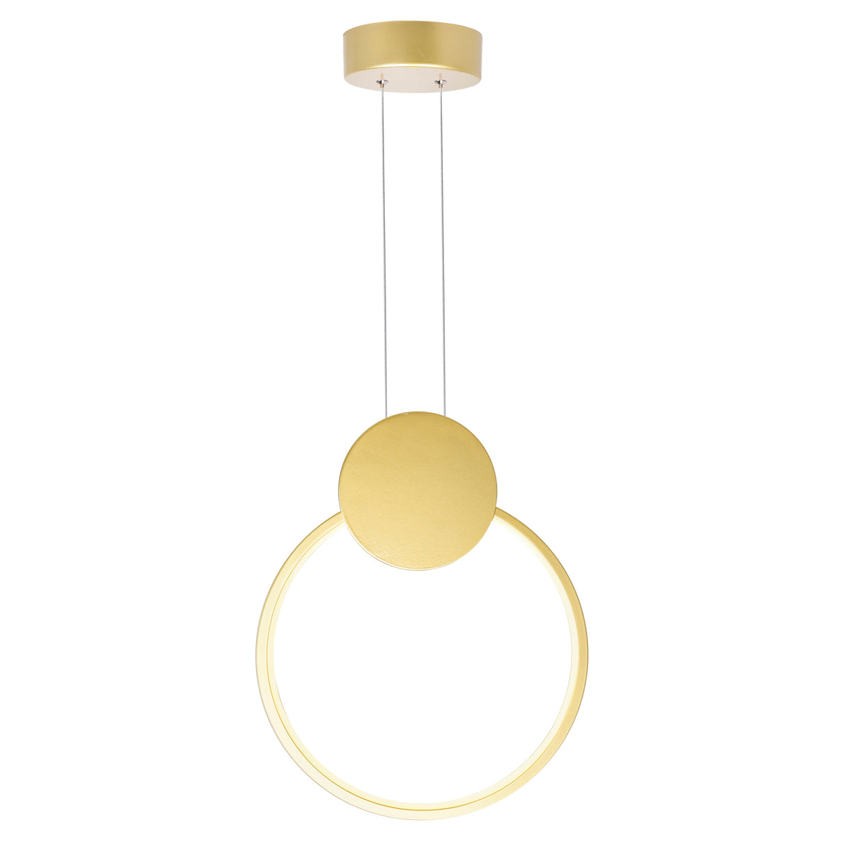 Pulley Integrated LED 10in Satin Gold Mini Pendant