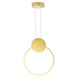 Pulley Integrated LED 10in Satin Gold Mini Pendant