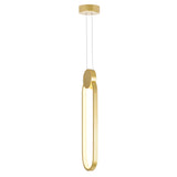 Pulley Integrated LED 4in Satin Gold Mini Pendant