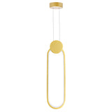 Pulley Integrated LED 4in Satin Gold Mini Pendant