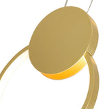 Pulley Integrated LED 8in Satin Gold Mini Pendant