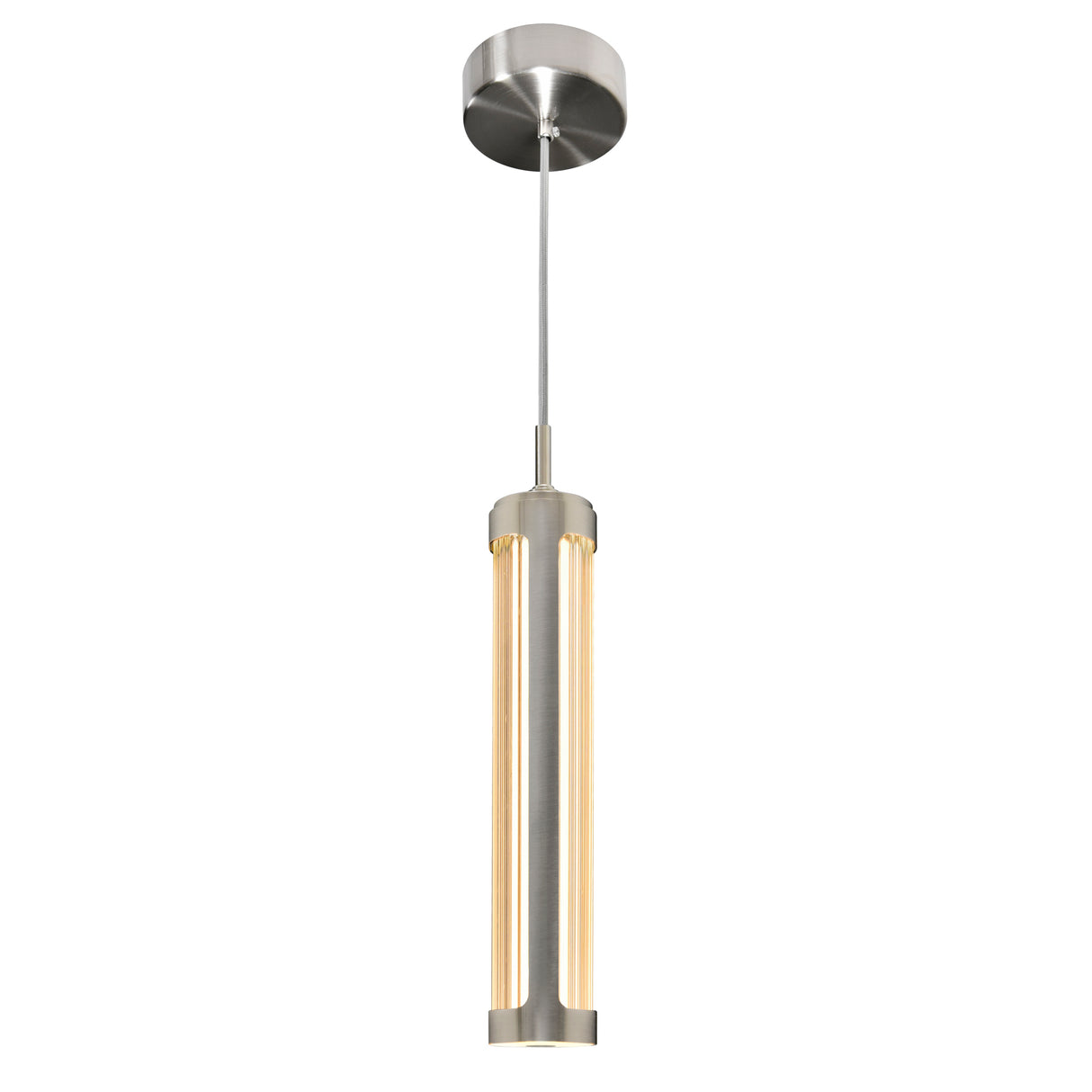 Neva Integrated LED 3in Satin Nickel Pendant