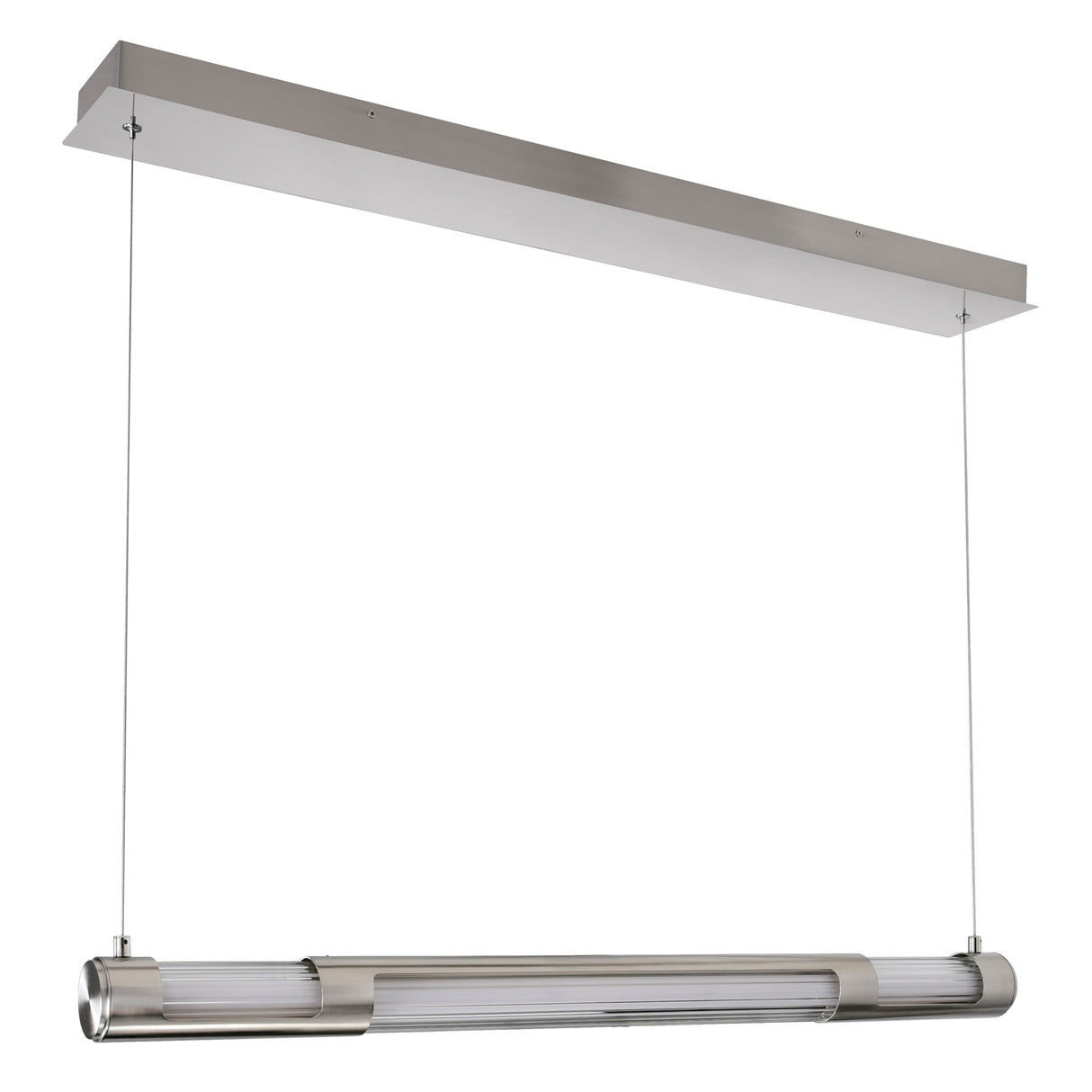 Neva Integrated LED 36in Satin Nickel Chandelier