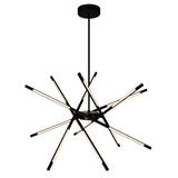 Oskil Integrated LED 31in Black Chandelier