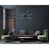 Oskil Integrated LED 31in Black Chandelier
