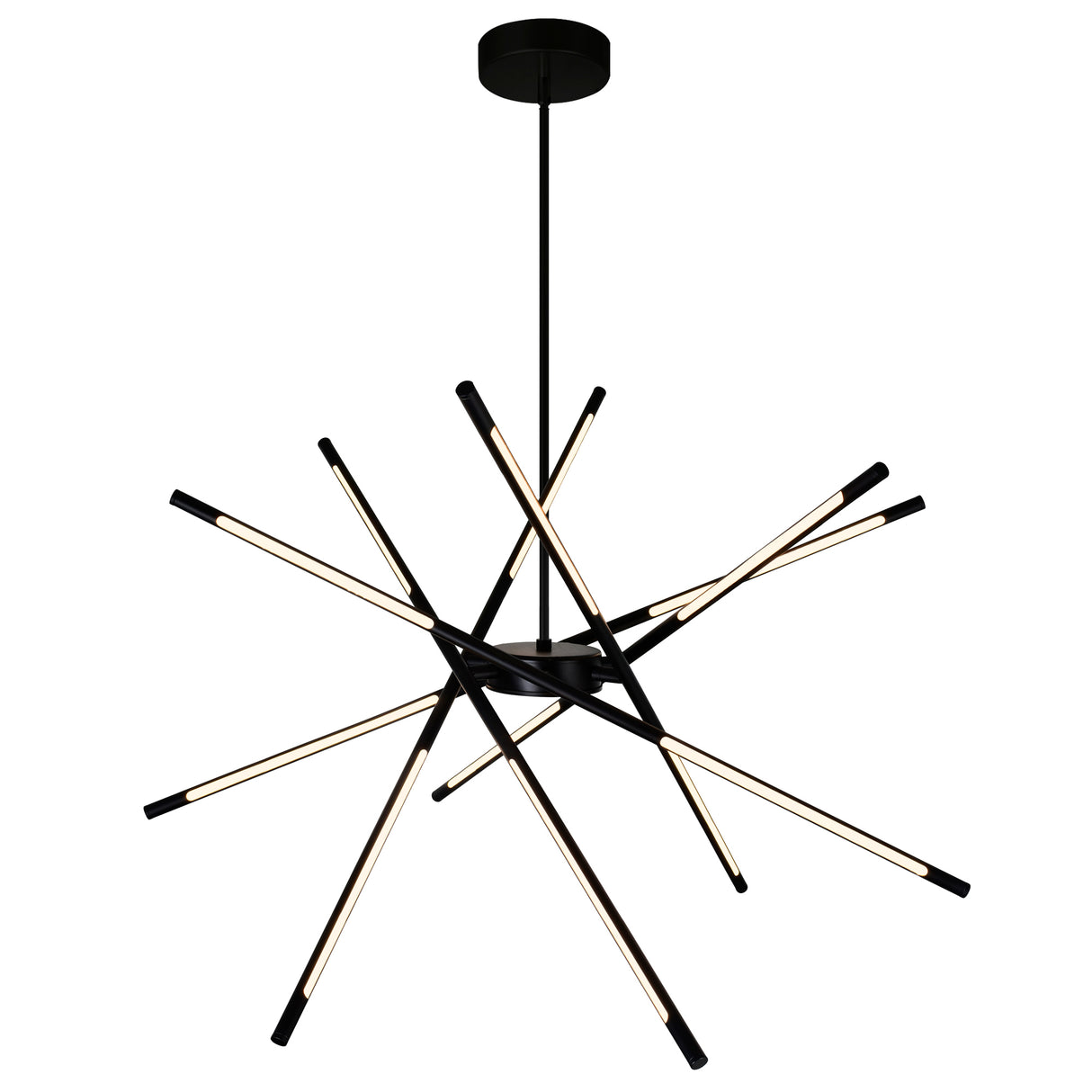 Oskil Integrated LED 43in Black Chandelier