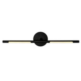 Oskil Integrated LED 24in Black Vanity Light