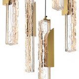 Valira Integrated LED 12in Brass Mini Pendant with Handcrafted Glass