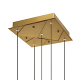 Valira Integrated LED 12in Brass Mini Pendant with Handcrafted Glass