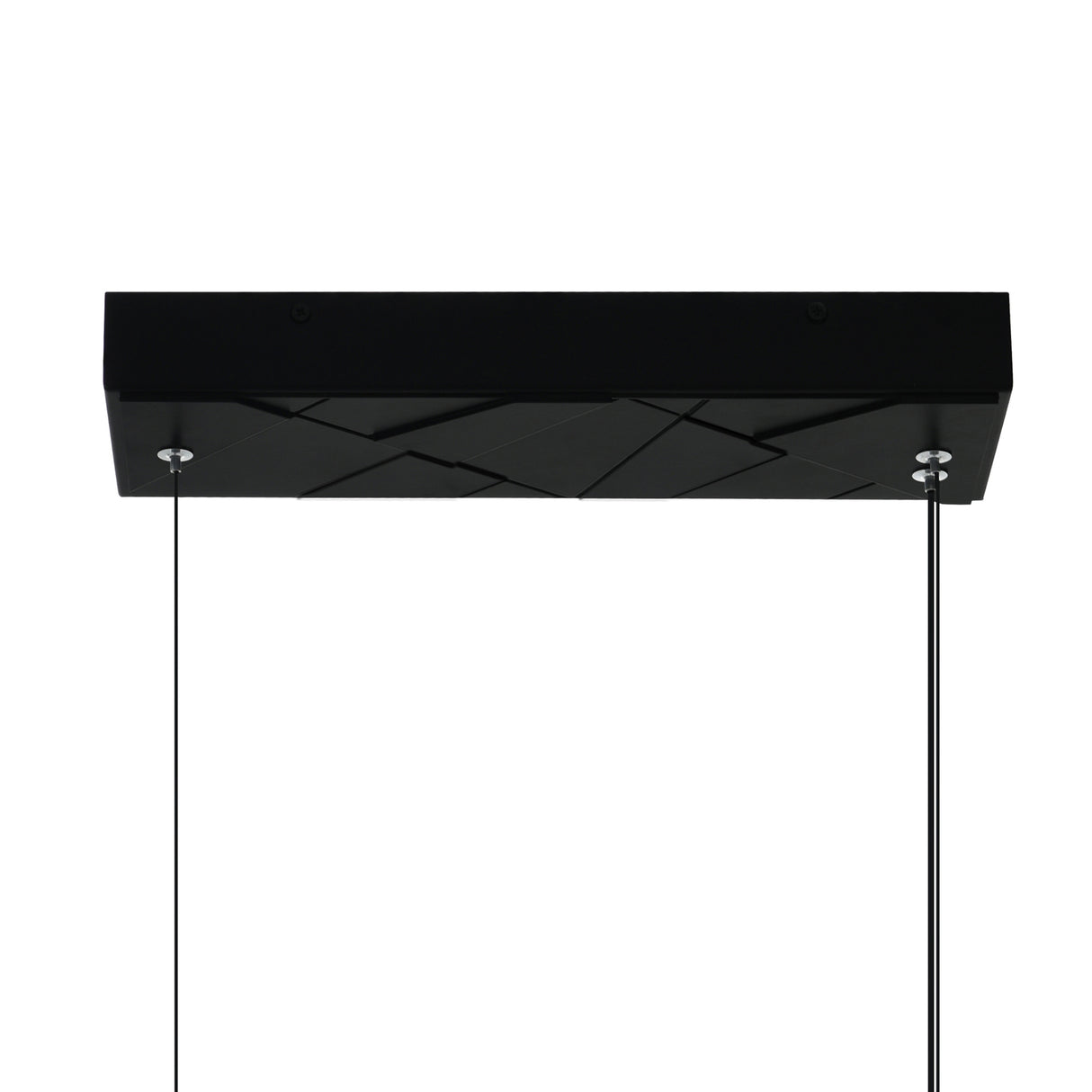 Valira Integrated LED 48in Black Chandelier with Handcrafted Glass