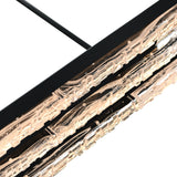 Valira Integrated LED 60in Black Chandelier with Handcrafted Glass