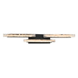 Valira Integrated LED Black Vanity Light with Handcrafted Glass