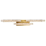 Valira Integrated LED Brass Vanity Light with Handcrafted Glass