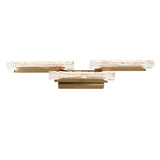 Valira Integrated LED Brass Vanity Light with Handcrafted Glass
