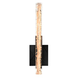 Valira Integrated LED Black Wall Light with Handcrafted Glass