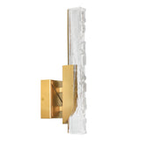 Valira Integrated LED Brass Wall Light with Handcrafted Glass