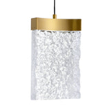Lava Integrated LED 24in Brass Chandelier with Handcrafted Glass