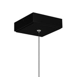Lava Integrated LED 6in Black Mini Pendant with Handcrafted Glass