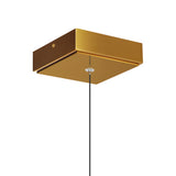 Lava Integrated LED 6in Brass Mini Pendant with Handcrafted Glass