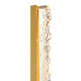 Stagger Integrated LED 60in Brass Chandelier with Handcrafted Glass