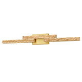 Stagger Integrated LED 36in Brass Vanity Light with Handcrafted Glass