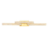 Stagger Integrated LED 36in Brass Vanity Light with Handcrafted Glass