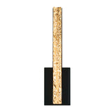 Stagger Integrated LED 5in Black Wall Light with Handcrafted Glass