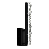 Stagger Integrated LED 5in Black Wall Light with Handcrafted Glass