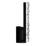 Stagger Integrated LED 5in Black Wall Light with Handcrafted Glass