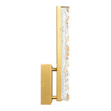 Stagger Integrated LED 5in Brass Wall Light with Handcrafted Glass