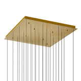 Greta Integrated LED 28in Brass Chandelier with Handcrafted Glass