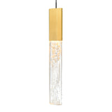 Greta Integrated LED 36in Brass Chandelier with Handcrafted Glass