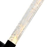 Greta Integrated LED 24in Black Vanity Light with Handcrafted Glass