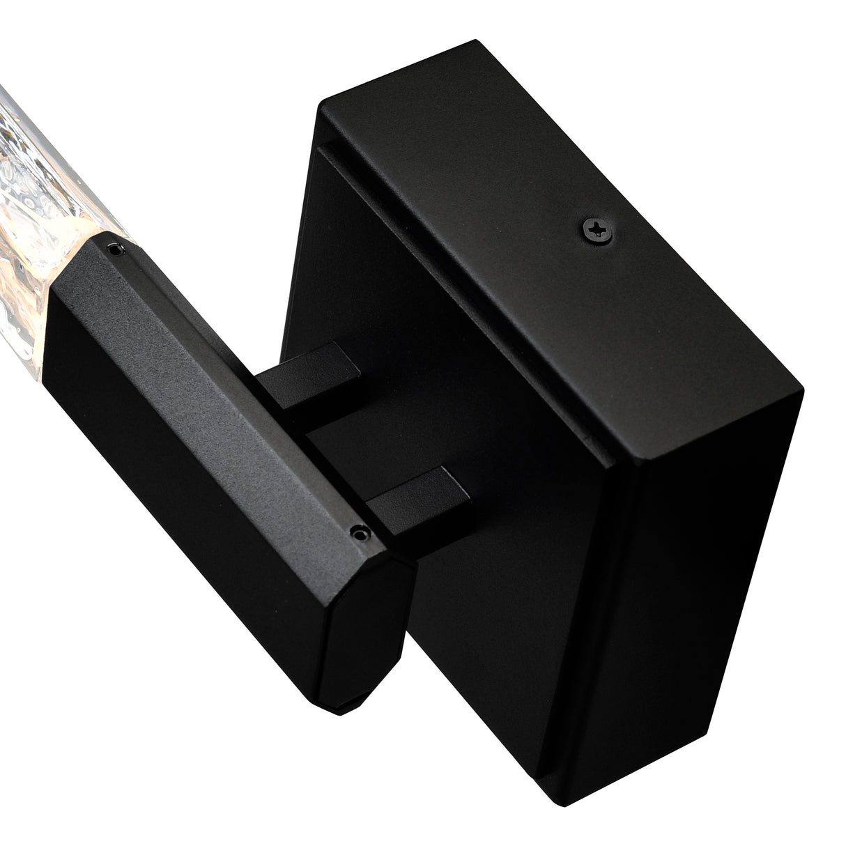 Greta Integrated LED 5in Black Wall Light with Handcrafted Glass