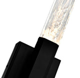 Greta Integrated LED 5in Black Wall Light with Handcrafted Glass