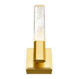 Greta Integrated LED 5in Brass Wall Light with Handcrafted Glass
