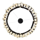 Aya Integrated LED 24in Pearl Black Chandelier