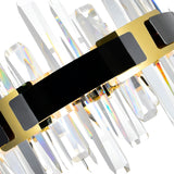Aya 3-Tier Integrated LED 32in Pearl Black Chandelier