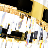 Aya 3-Tier Integrated LED 32in Pearl Black Chandelier