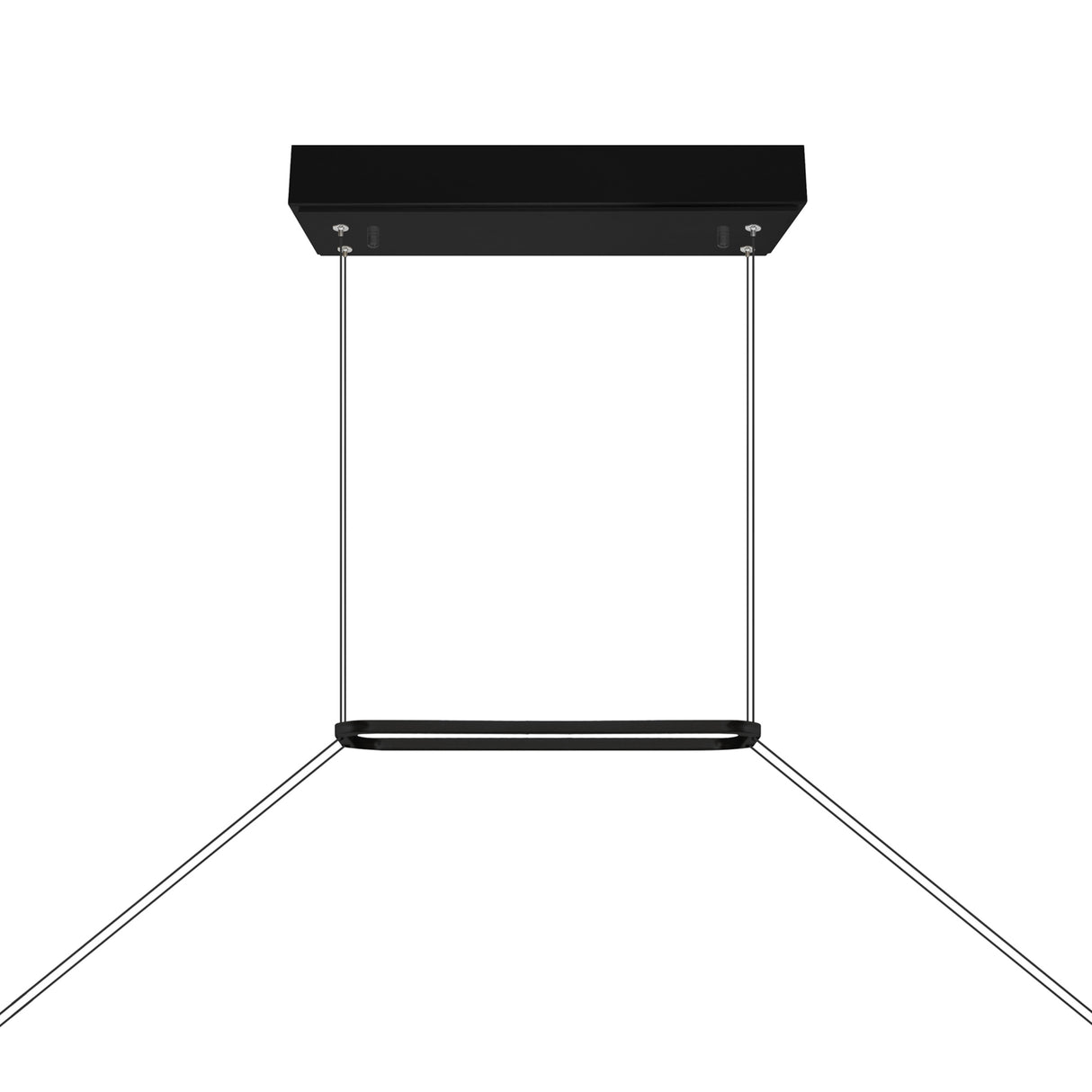 Himalayas Integrated LED 48in Black Chandelier with Handcrafted Glass