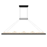 Himalayas Integrated LED 62in Black Chandelier with Handcrafted Glass