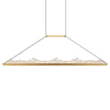 Himalayas Integrated LED 62in Brass Chandelier with Handcrafted Glass