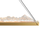 Himalayas Integrated LED 62in Brass Chandelier with Handcrafted Glass
