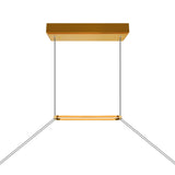 Himalayas Integrated LED 62in Brass Chandelier with Handcrafted Glass