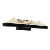 Himalayas Integrated LED 26in Black Vanity Light with Handcrafted Glass