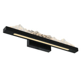 Himalayas Integrated LED 26in Black Vanity Light with Handcrafted Glass