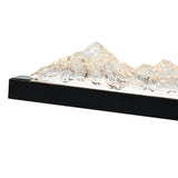 Himalayas Integrated LED 26in Black Vanity Light with Handcrafted Glass